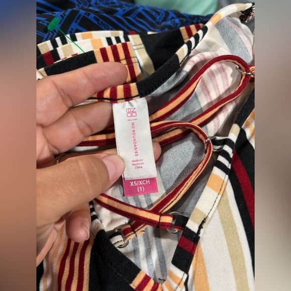 No Boundaries Multicolor Striped Long Sleeve Top - Picture 3 of 6